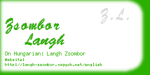 zsombor langh business card